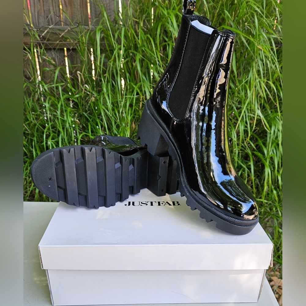 Black Combat Lug Style Ronnie Boots